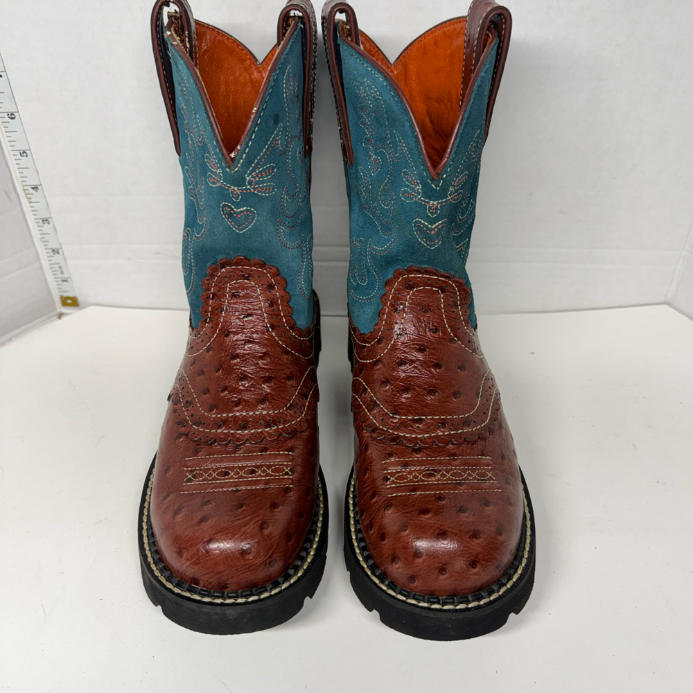 Ariat Women's Fatbaby Ostrich Print Western Boots Style 7B 14817
